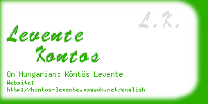 levente kontos business card
